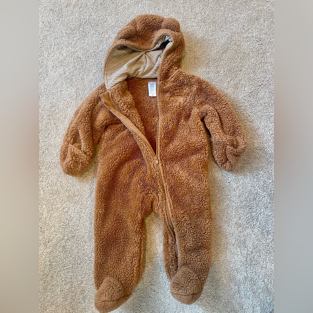 Carters Unisex 9mth Fuzzy Onesie Jacket